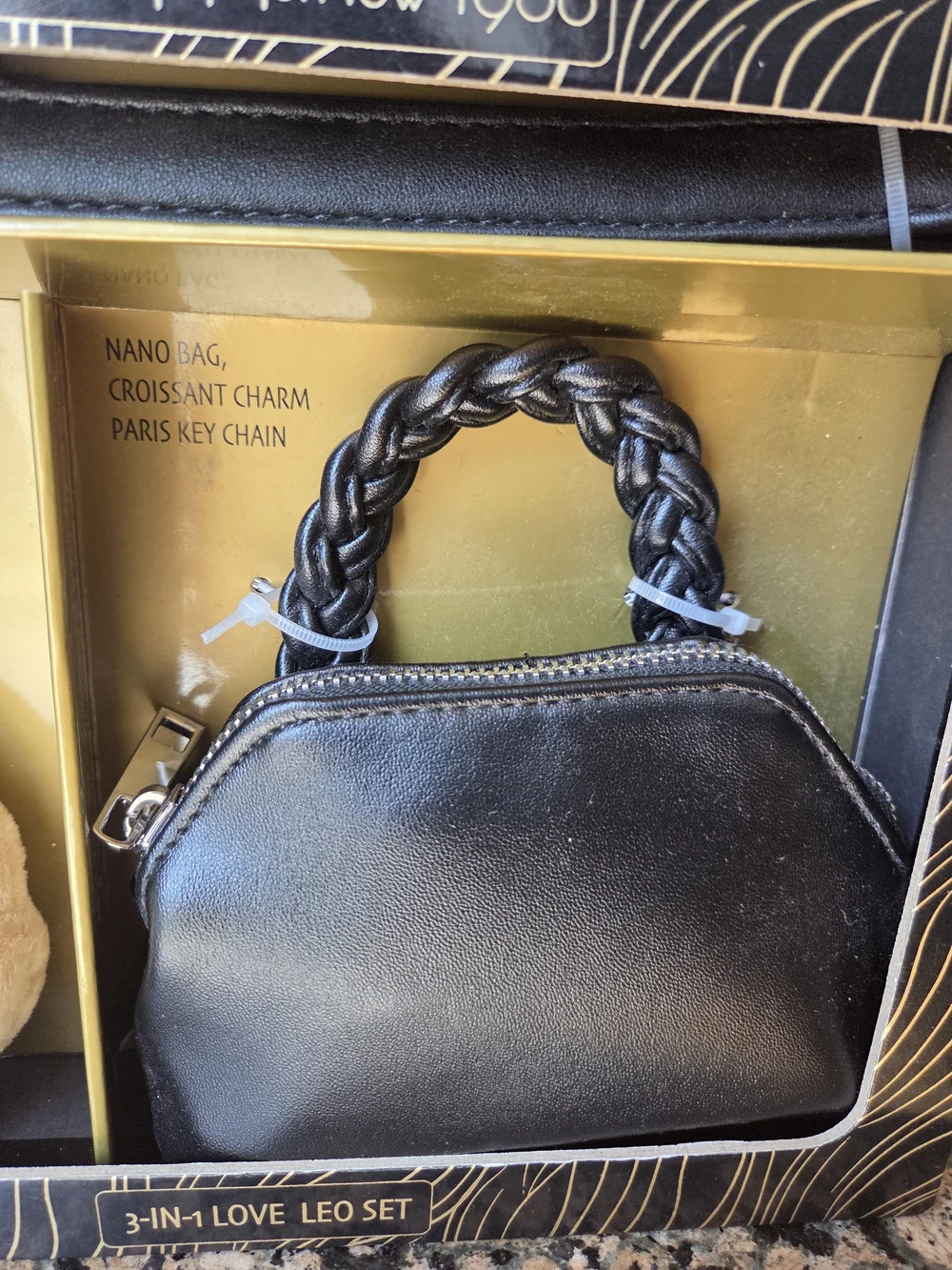 House of Harlow 1960 Black 3-in-1 Love Leo Nano Bag Gift Set NWT - Picture 3 of 6